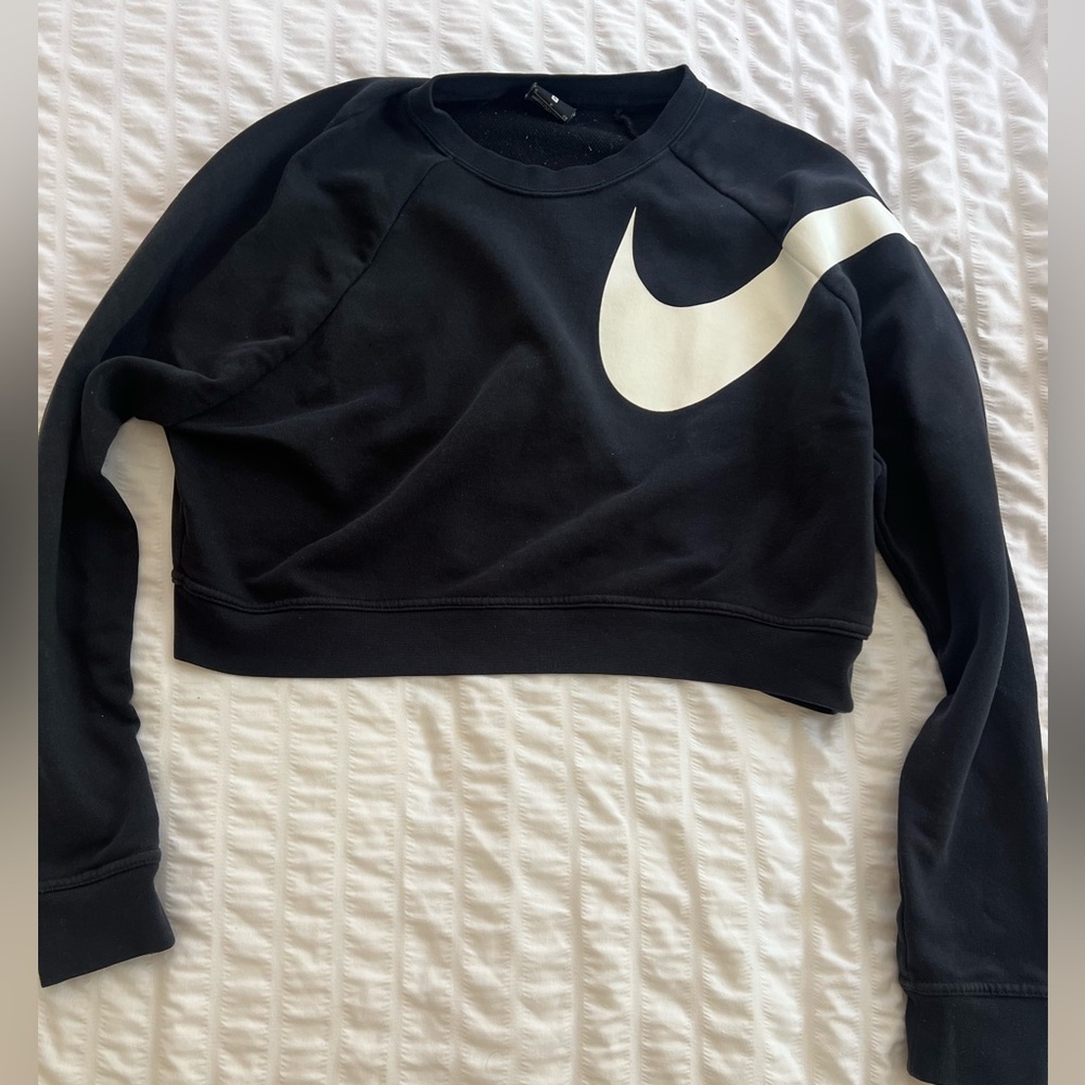Nike Black Sweatshirt with White Swoosh